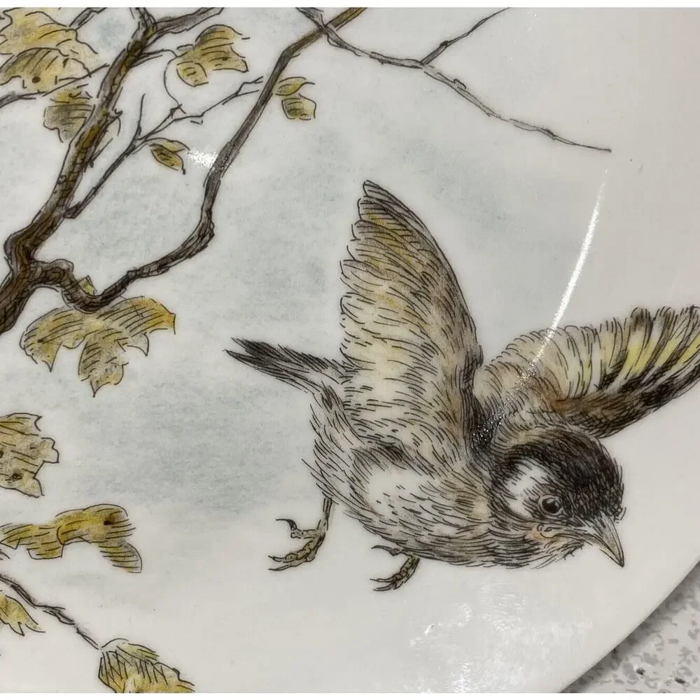 Vintage Kaiser W Germany Fine Porcelain Nature Bird Plate Stieglitre Goldfinch